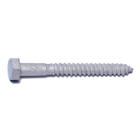 Midwest Fastener Lag Screw, 5/16 in, 3 in, Steel, Hot Dipped Galvanized Hex Hex Drive, 100 PK 05570